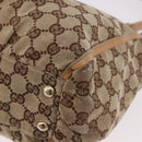 GUCCI GG Canvas Abbey Hand Bag Beige Gold 189831 Auth ka4927-15