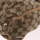 GUCCI GG Canvas Abbey Hand Bag Beige Gold 189831 Auth ka4927-17