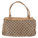 GUCCI GG Canvas Abbey Hand Bag Beige Gold 189831 Auth ka4927-2