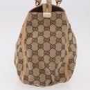 GUCCI GG Canvas Abbey Hand Bag Beige Gold 189831 Auth ka4927-3