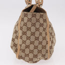 GUCCI GG Canvas Abbey Hand Bag Beige Gold 189831 Auth ka4927-4