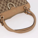 GUCCI GG Canvas Abbey Hand Bag Beige Gold 189831 Auth ka4927-7