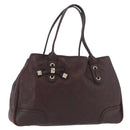 GUCCI GG Canvas Guccissima Princess Bag Leather Brown Gold 163805 Auth ka4928A-1