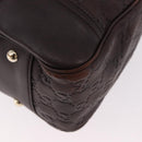 GUCCI GG Canvas Guccissima Princess Bag Leather Brown Gold 163805 Auth ka4928A-16