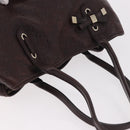GUCCI GG Canvas Guccissima Princess Bag Leather Brown Gold 163805 Auth ka4928A-6
