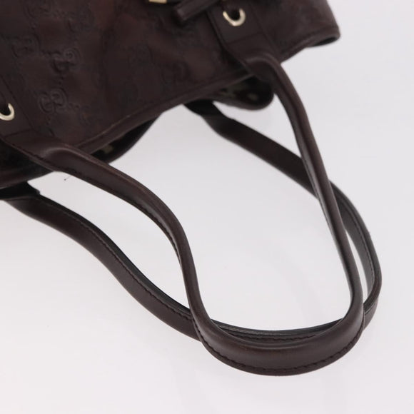 GUCCI GG Canvas Guccissima Princess Bag Leather Brown Gold 163805 Auth ka4928A