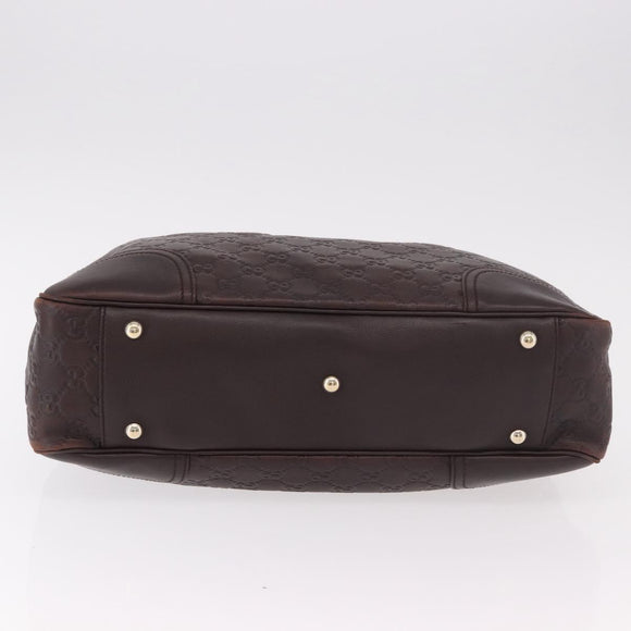 GUCCI GG Canvas Guccissima Princess Bag Leather Brown Gold 163805 Auth ka4928A