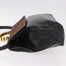 LOEWE Velazquez Hand Bag Leather 2way Black Gold Auth ka4929A-4