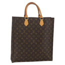 LOUIS VUITTON Monogram Sac Plat Hand Bag M51140 LV Auth ka493-1