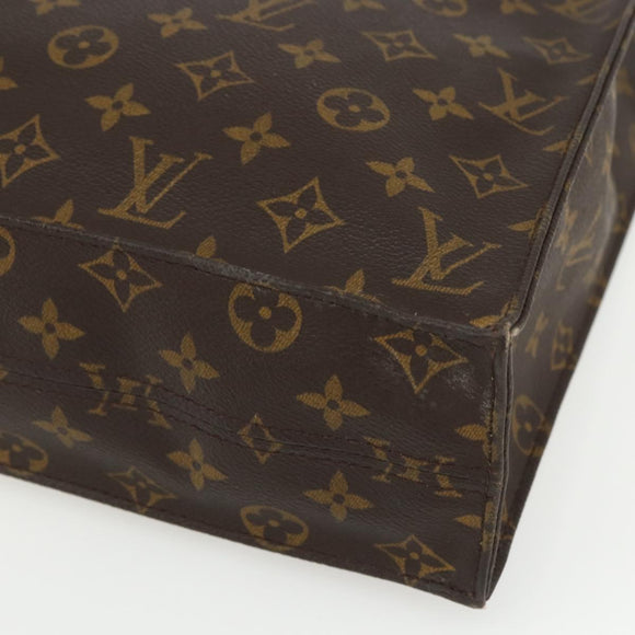 LOUIS VUITTON Monogram Sac Plat Hand Bag M51140 LV Auth ka493