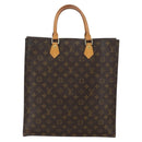 LOUIS VUITTON Monogram Sac Plat Hand Bag M51140 LV Auth ka493-13