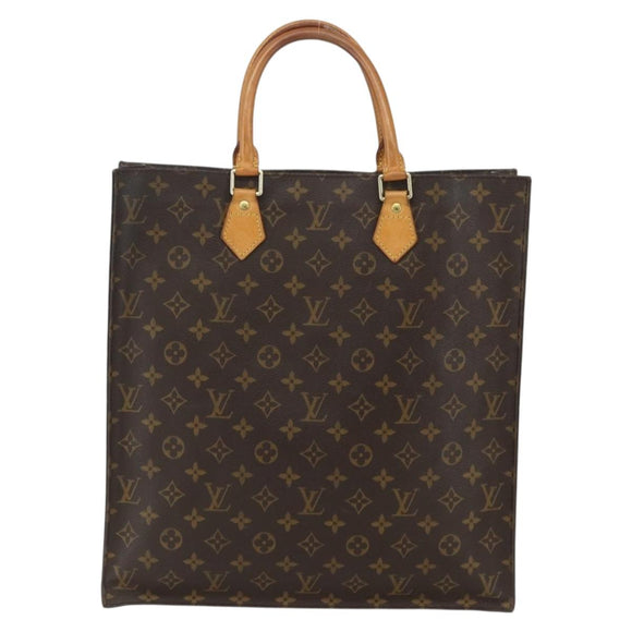 LOUIS VUITTON Monogram Sac Plat Hand Bag M51140 LV Auth ka493