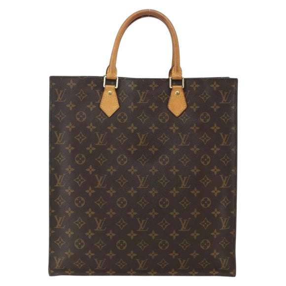 LOUIS VUITTON Monogram Sac Plat Hand Bag M51140 LV Auth ka493