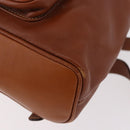 GUCCI Bamboo Backpack Leather Brown Gold 003 2058 0030 Auth ka4930-16