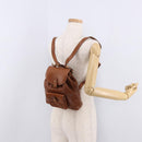 GUCCI Bamboo Backpack Leather Brown Gold 003 2058 0030 Auth ka4930-28