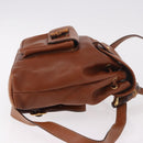 GUCCI Bamboo Backpack Leather Brown Gold 003 2058 0030 Auth ka4930-3