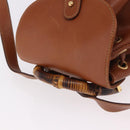 GUCCI Bamboo Backpack Leather Brown Gold 003 2058 0030 Auth ka4930-6