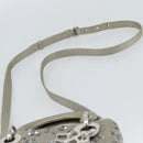 Christian Dior Lady Dior Canage Hand Bag Satin 2way Gray Silver Auth ka4931SAM-15