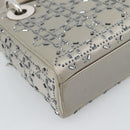 Christian Dior Lady Dior Canage Hand Bag Satin 2way Gray Silver Auth ka4931SAM-18