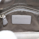 Christian Dior Lady Dior Canage Hand Bag Satin 2way Gray Silver Auth ka4931SAM-20
