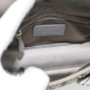 Christian Dior Lady Dior Canage Hand Bag Satin 2way Gray Silver Auth ka4931SAM-10