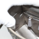 Christian Dior Lady Dior Canage Hand Bag Satin 2way Gray Silver Auth ka4931SAM-22