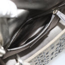 Christian Dior Lady Dior Canage Hand Bag Satin 2way Gray Silver Auth ka4931SAM-24