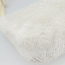 PRADA Hand Pouch Hand Bag Pile White Silver Auth ka4933V-17