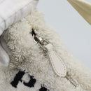 PRADA Hand Pouch Hand Bag Pile White Silver Auth ka4933V-18