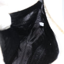 PRADA Hand Pouch Hand Bag Pile White Silver Auth ka4933V-21