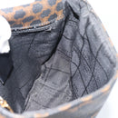 CELINE Macadam Canvas Shoulder Bag PVC Leather Black Gold Auth ka4934A-19