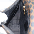 CELINE Macadam Canvas Shoulder Bag PVC Leather Black Gold Auth ka4934A-20
