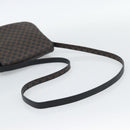 CELINE Macadam Canvas Shoulder Bag PVC Leather Black Gold Auth ka4934A-7