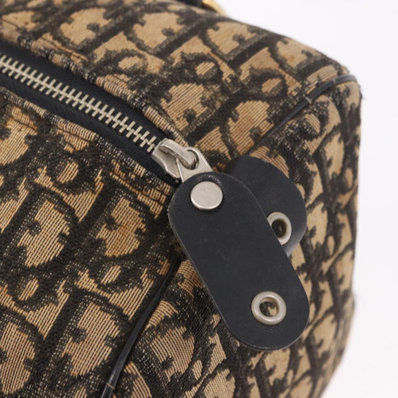 Christian Dior Trotter Canvas Hand Bag Navy Silver Auth ka4937
