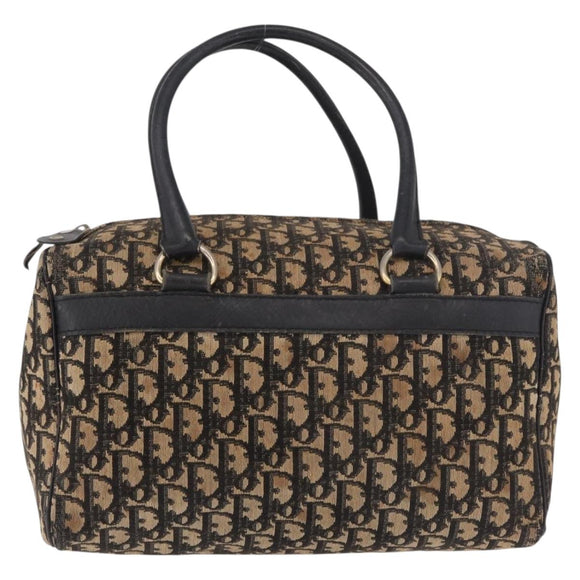 Christian Dior Trotter Canvas Hand Bag Navy Silver Auth ka4937