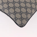 GUCCI GG Supreme Shoulder Bag PVC Navy Silver 201446 Auth ka4941-8