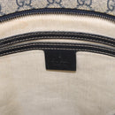 GUCCI GG Supreme Shoulder Bag PVC Navy Silver 201446 Auth ka4941-19
