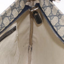 GUCCI GG Supreme Shoulder Bag PVC Navy Silver 201446 Auth ka4941-20