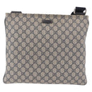GUCCI GG Supreme Shoulder Bag PVC Navy Silver 201446 Auth ka4941-13