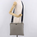 GUCCI GG Supreme Shoulder Bag PVC Navy Silver 201446 Auth ka4941-22