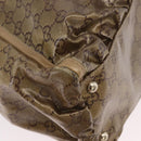 GUCCI GG Crystal Hand Bag Coated Canvas Gold 189835 Auth ka4942-9