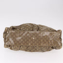 GUCCI GG Crystal Hand Bag Coated Canvas Gold 189835 Auth ka4942-5