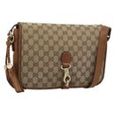 GUCCI GG Canvas Shoulder Bag Beige Gold 257024 Auth ka4943V-1