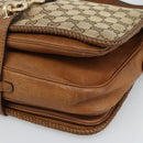 GUCCI GG Canvas Shoulder Bag Beige Gold 257024 Auth ka4943V-10