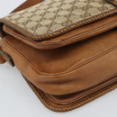GUCCI GG Canvas Shoulder Bag Beige Gold 257024 Auth ka4943V-11