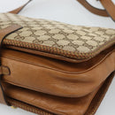 GUCCI GG Canvas Shoulder Bag Beige Gold 257024 Auth ka4943V-12