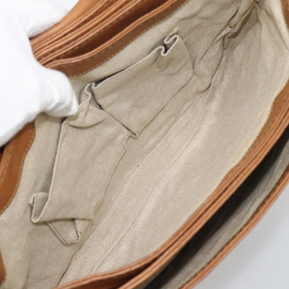 GUCCI GG Canvas Shoulder Bag Beige Gold 257024 Auth ka4943V
