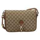 GUCCI GG Canvas Shoulder Bag Beige Gold 257024 Auth ka4943V-2