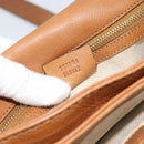 GUCCI GG Canvas Shoulder Bag Beige Gold 257024 Auth ka4943V-25