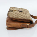 GUCCI GG Canvas Shoulder Bag Beige Gold 257024 Auth ka4943V-5